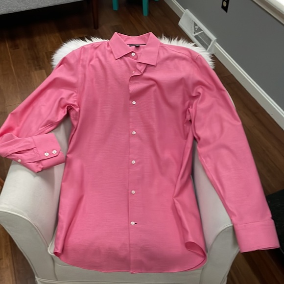 BANANA REPUBLIC BUTTON DOWN SLIM-FIT NON-IRON SHIRT MENS TALL - Picture 6 of 10